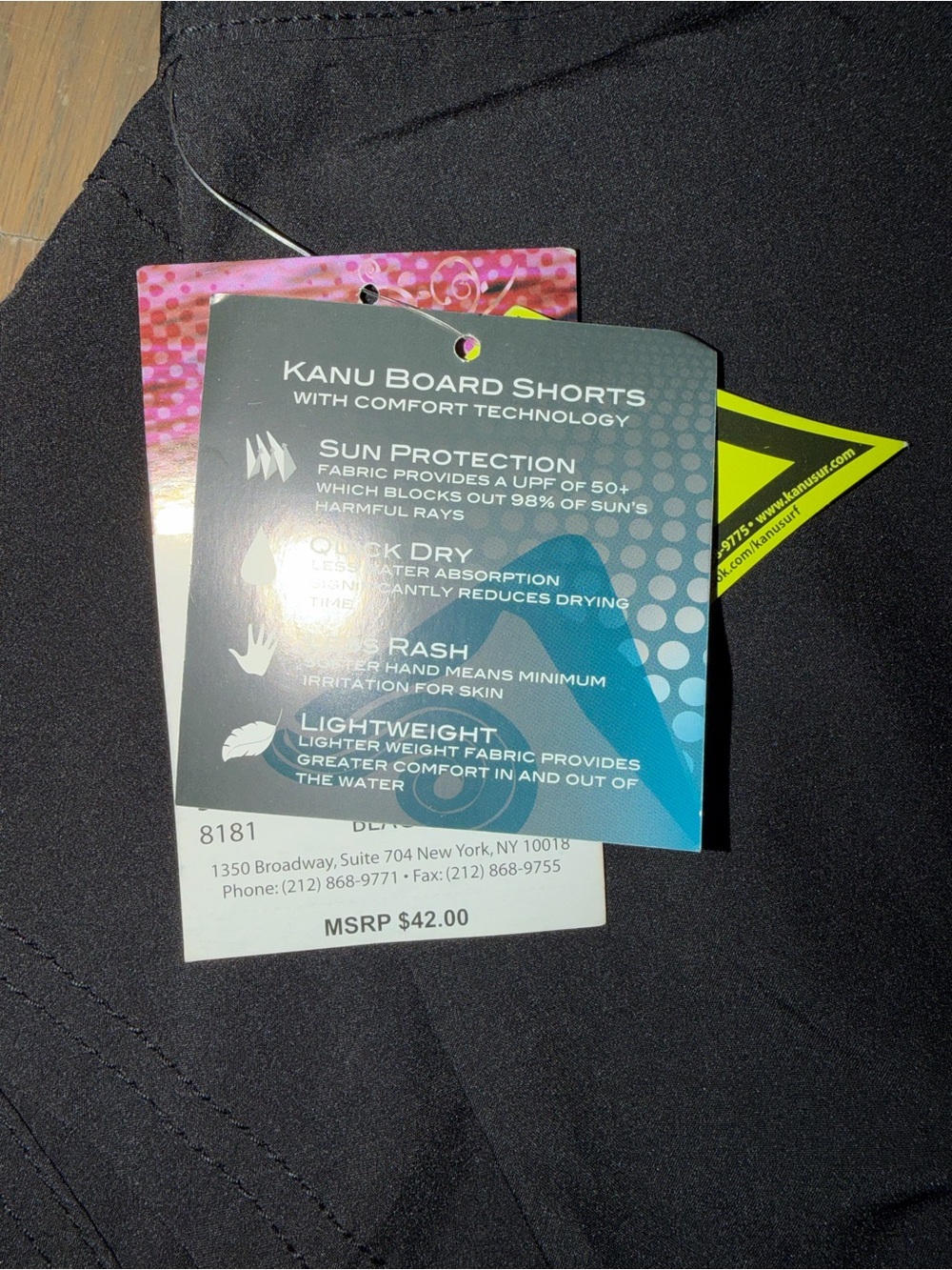 NWT Kanau SPF 50 Board Surf Swim Shorts Black Size 12 Women’s Quick Dry - Picture 5 of 5